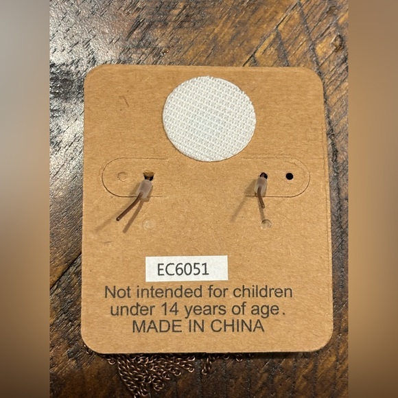 Turquoise Bead Chain Tassel Dangle Earrings – Rustic Boho 💙 - Picture 3 of 3